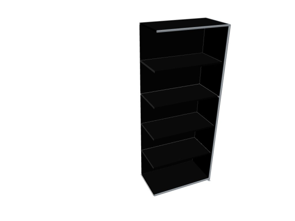 Bosse FAST Aktenregal Anbauregal schwarz 80cm/5OH